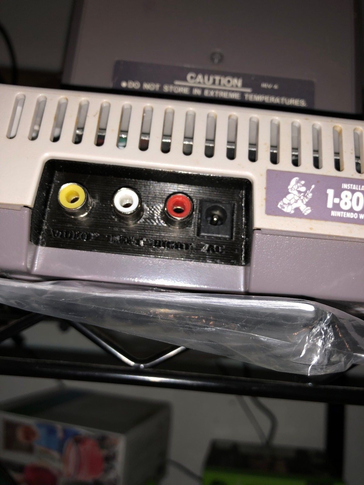 Nintendo NES-101 Top Loader w/ 3D Printed Back Composite AV LED & RECAP Service