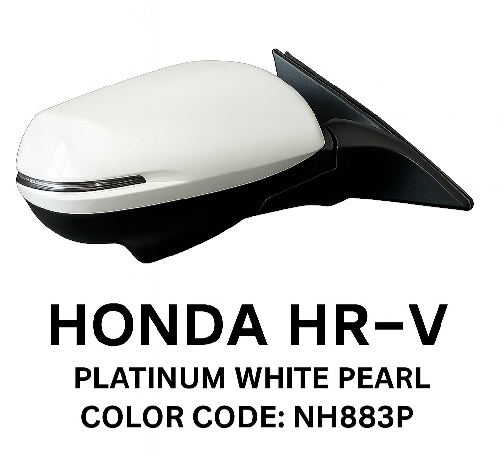 NEW PLATINUM WHITE Mirror fits 2019 Honda HR-V Passenger EX EX-L Navi Touring