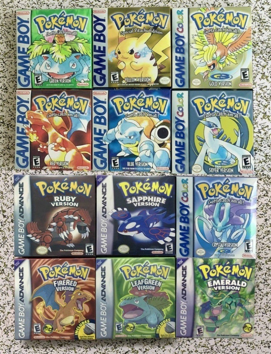 Suitable for Gameboy GBC GBA 12 Color English Version For pokemon Game Card