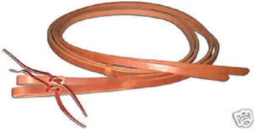 BERLIN HARNESS LEATHER 3/4 X 8 SPLIT REINS W/ WATER LOOP ENDS H348