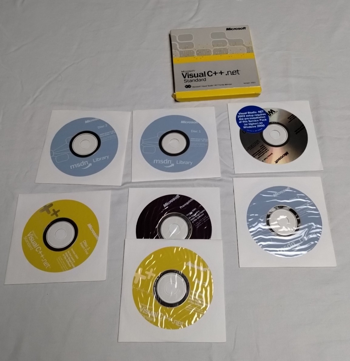 Genuine Microsoft Visual C++.net Standard - Boxed with 7 CD's & Manuals & Code