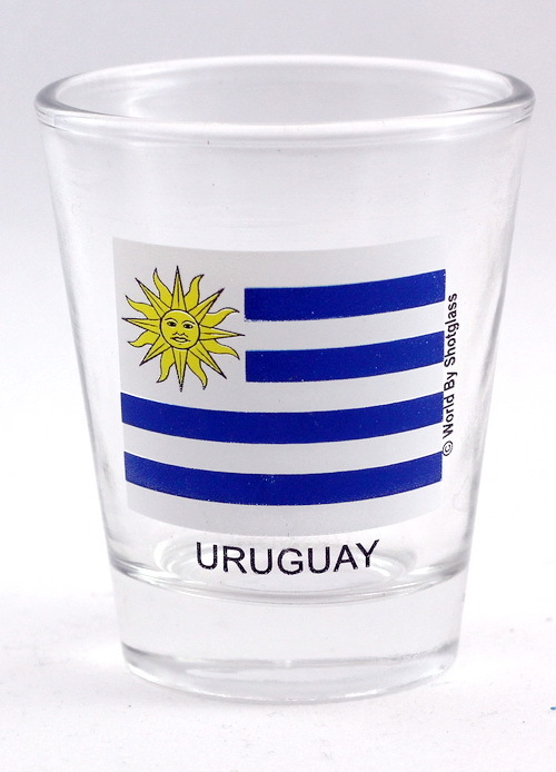 URUGUAY FLAG SHOT GLASS SHOTGLASS