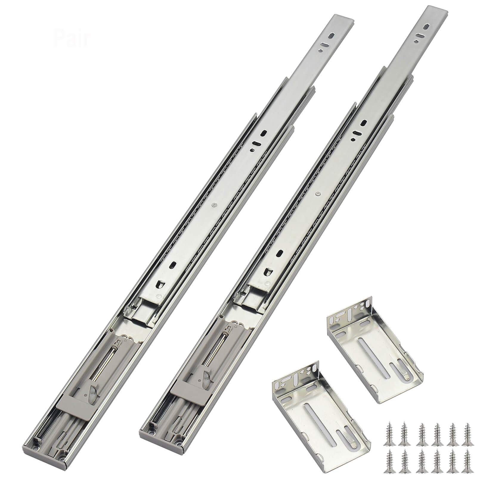 Soft Close Drawer Slides 22 Inch (5 Pairs), Full Extension Ball Bearing Side ...