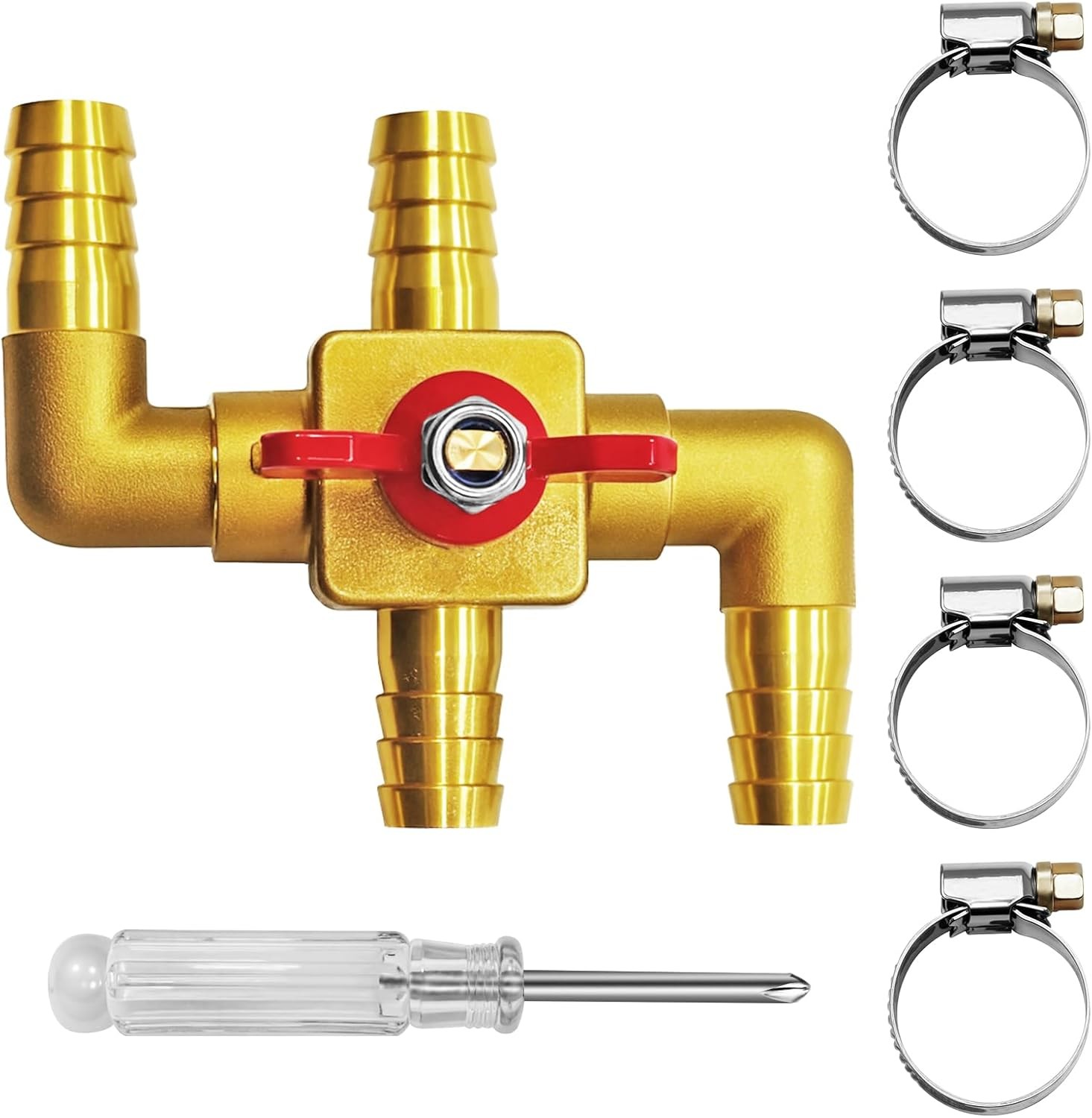 Solid Brass 5/8'' 4-Way Heater Control Valve – Automotive Heater Core Bypass Kit