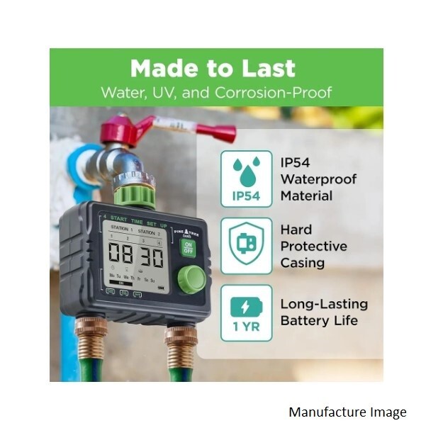 Programmable Water Timer by Pine Tree Automatic & Manual Watering System