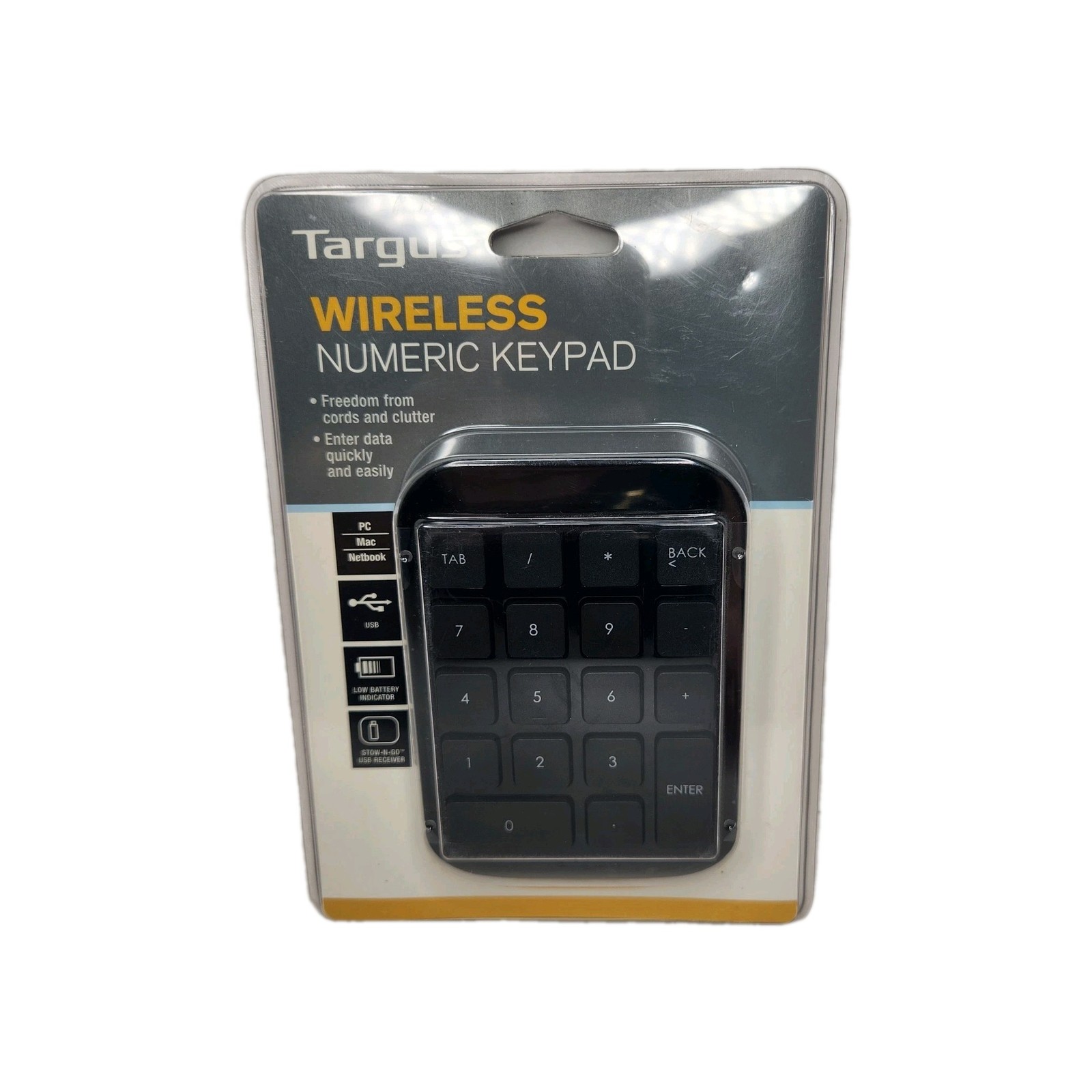 Targus AKP11US Wireless Numeric Keypad Number Pad for PC Mac Netbook