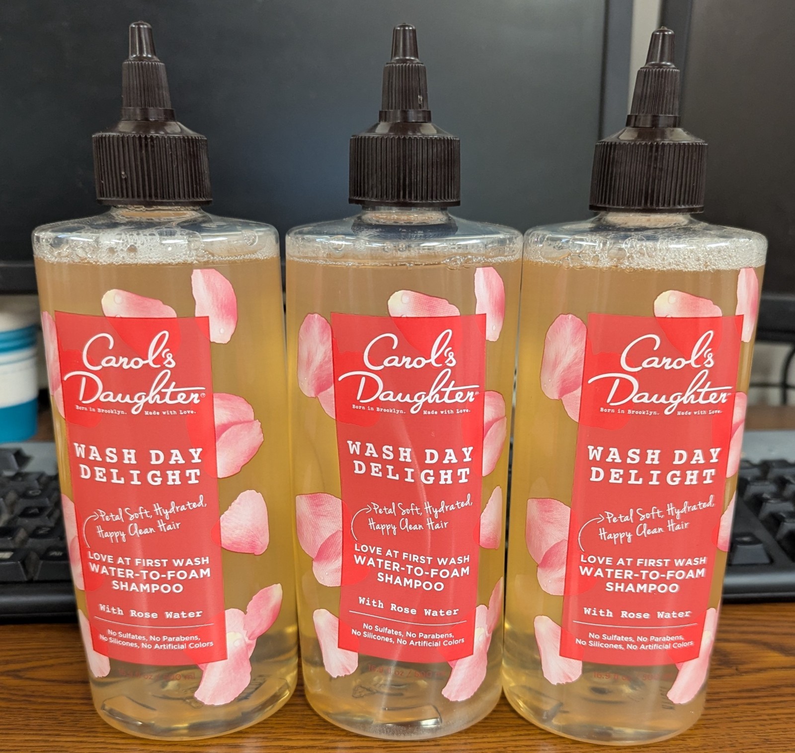 3 - CAROL'S DAUGHTER WASH DAY DELIGHT WATER-TO-FOAM SHAMPOO 16.9fl oz EA