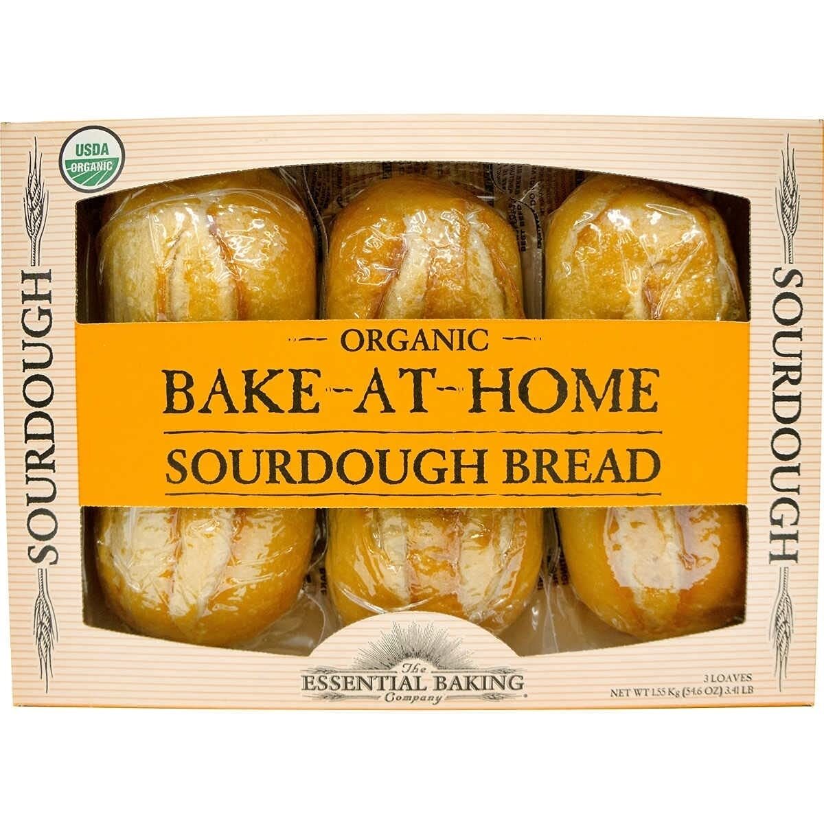 Organic Artisan Sourdough Bread 3 Pack 18.2 Ounce Essential Baking Company