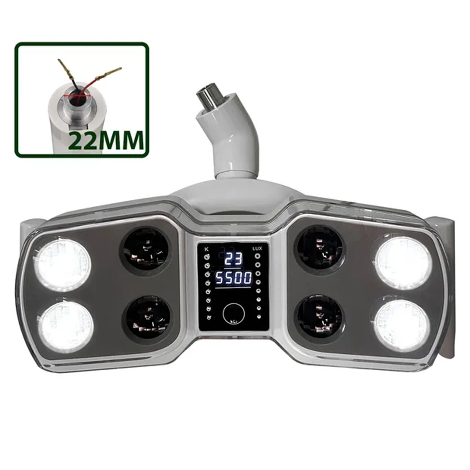 8 Bulb Dental LED Surgical Light Lamp Induction Sensor Oral Lamp Dual Color 22mm