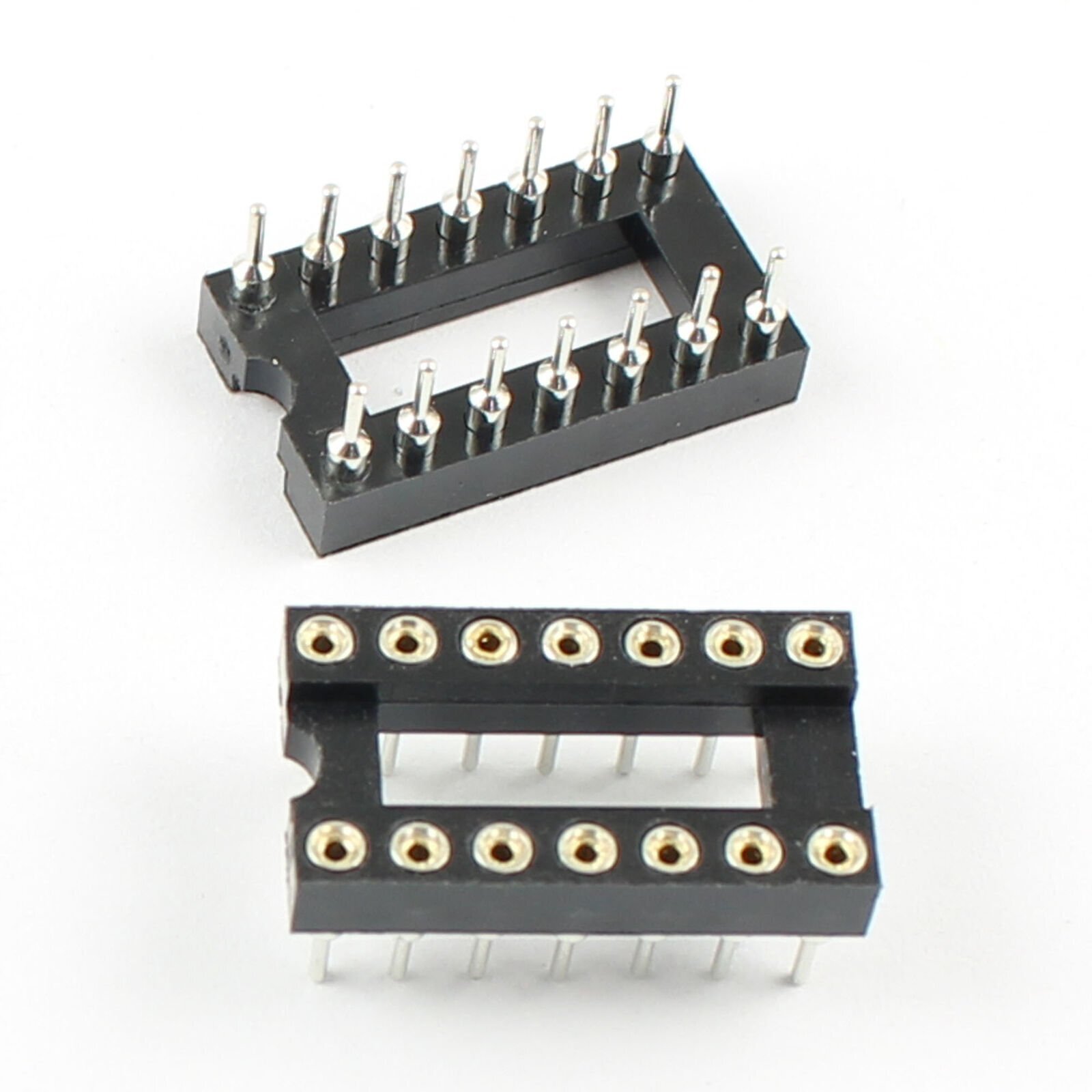 5Pcs 2.54mm Pitch 14 Pin DIP Round Pin Solder IC Socket Adaptor Narrow
