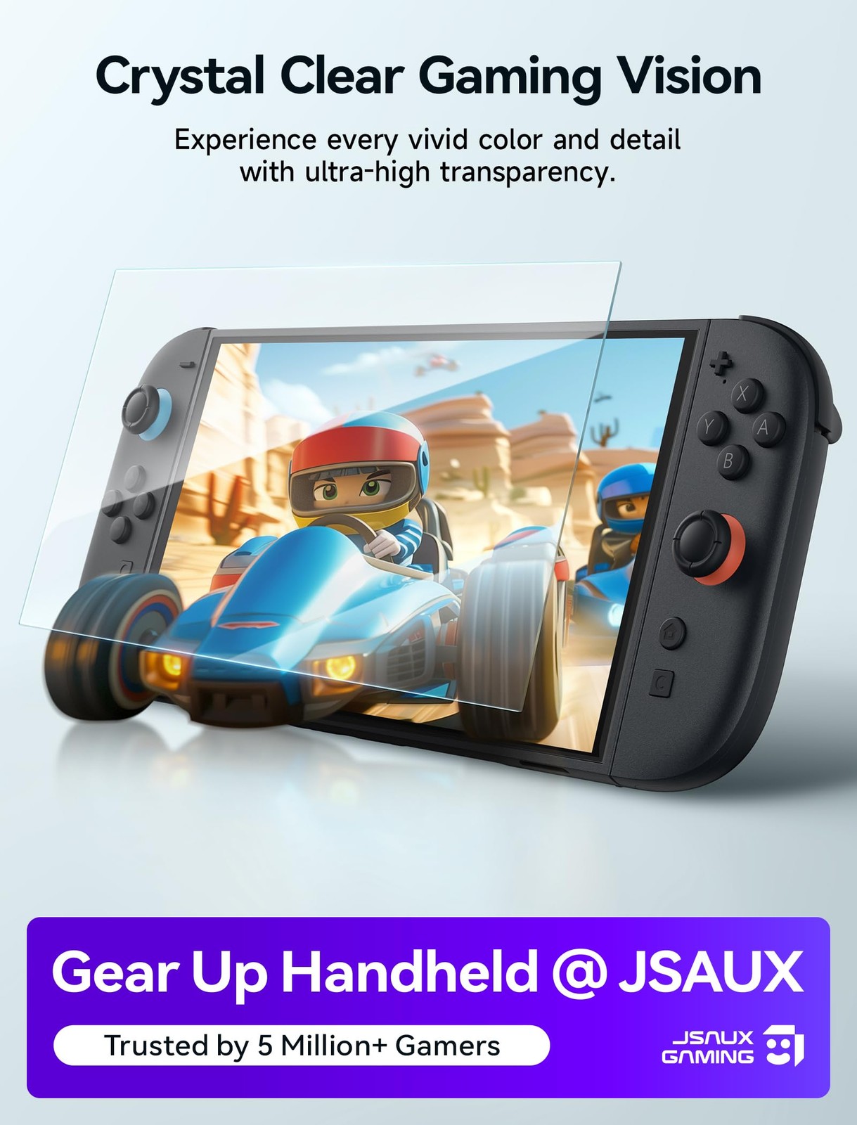 JSAUX 3-Pack Tempered Glass Screen Protector for Nintendo Switch 2 2025 Easy ...