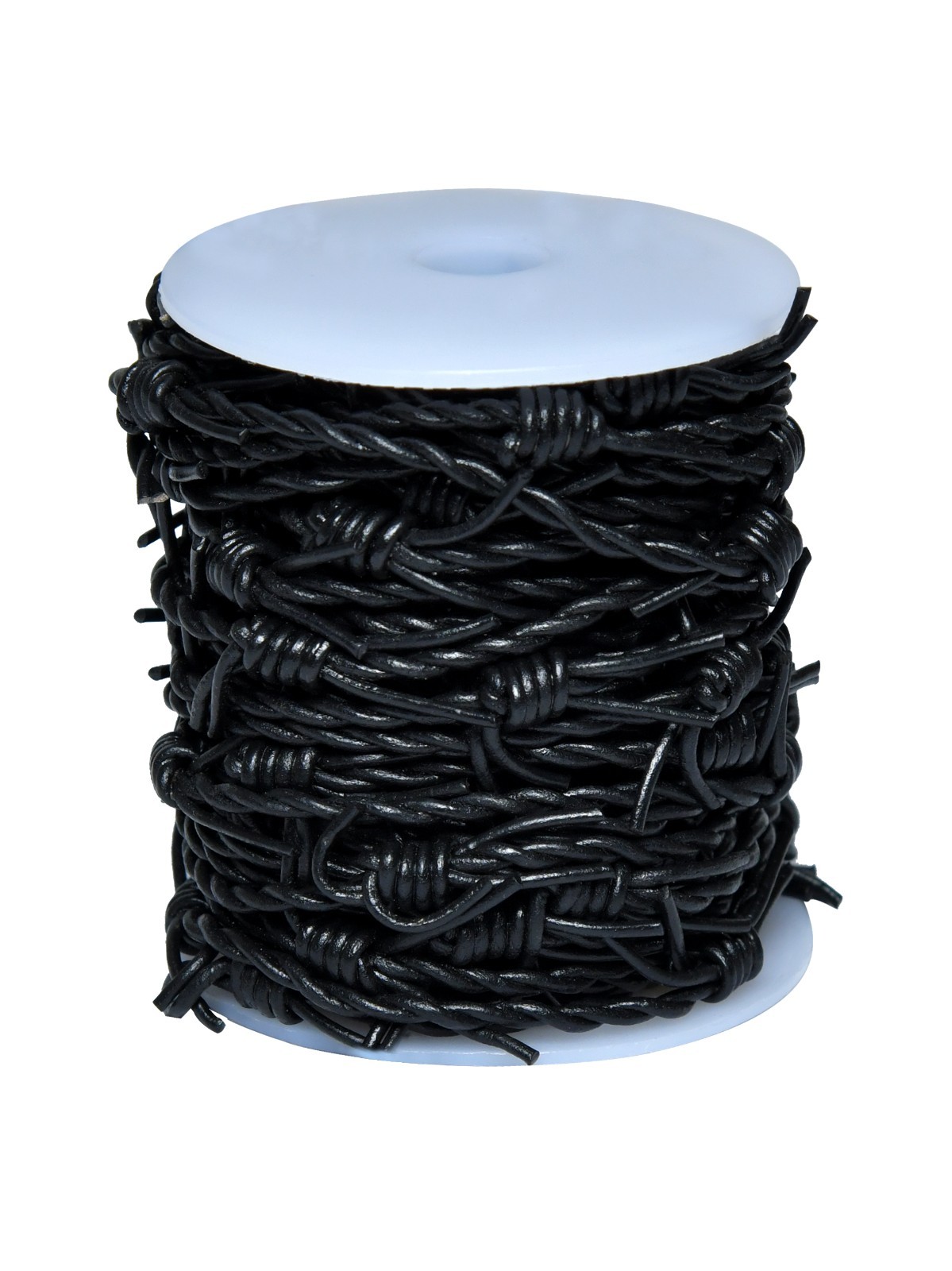 Artificial Barbed Wire - Ribbon Trim Real Leather Cord 33 Feet Spool (15 colors)