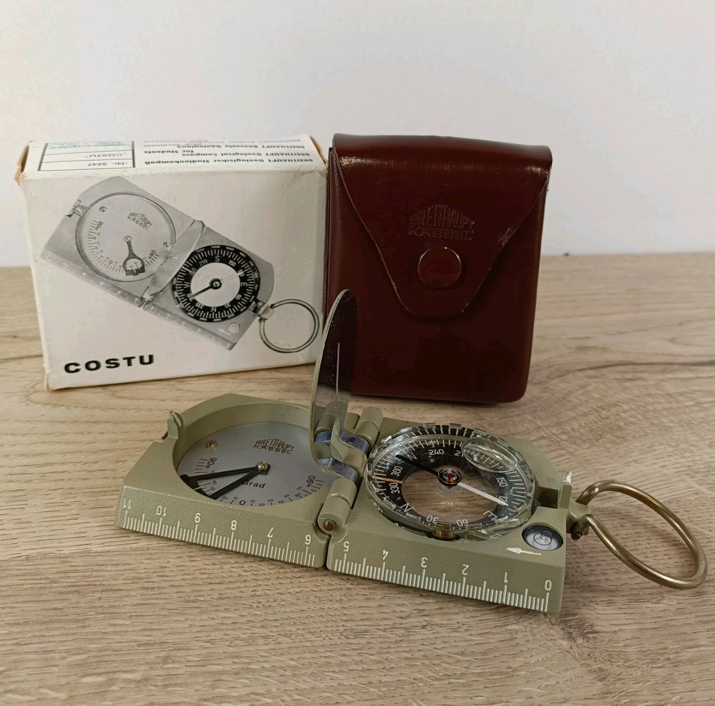 Breithaupt Kassel COSTU Geological Compass Clinometer Dip Strike German Made