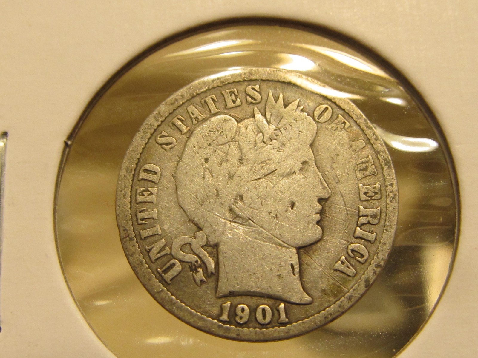 F+ 1901-O Barber dime ... a nice original coin  ( item #6B005* )