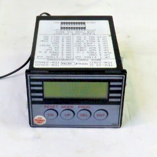AW-LAKE FEM-03A2 Gear Flow Sensor/Transmitter, FOR PARTS/ REPAIR