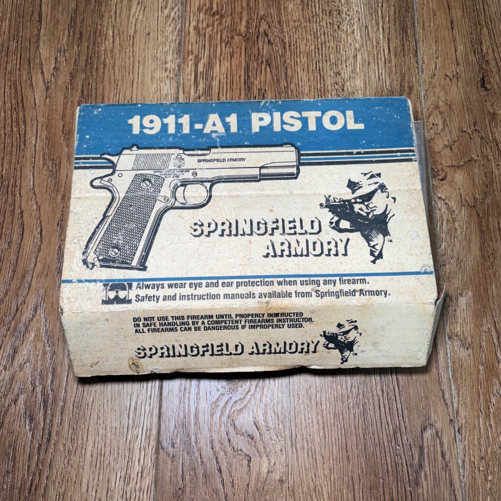 Vintage Springfield Armory 1911-A1Pistol Box With Manual EMPTY