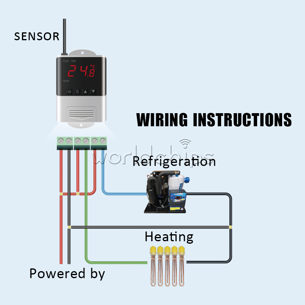 DTC1200 AC 110V-230V Digital Intelligent Temperature Controller + NTC Sensor