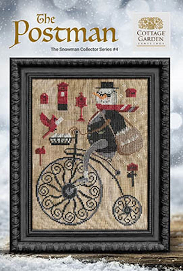 Snowman Collector 4 - The Postman~Cottage Garden Samplings