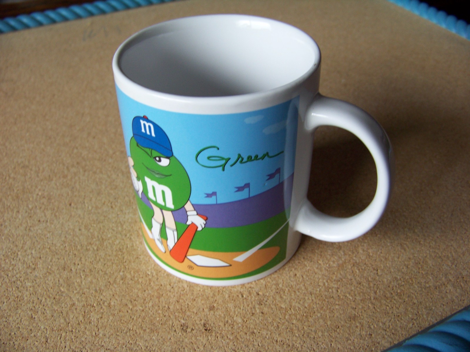 M&Ms ceramic mug coffee cup Ms Green baseball Yellow basketball M & M's M & M s