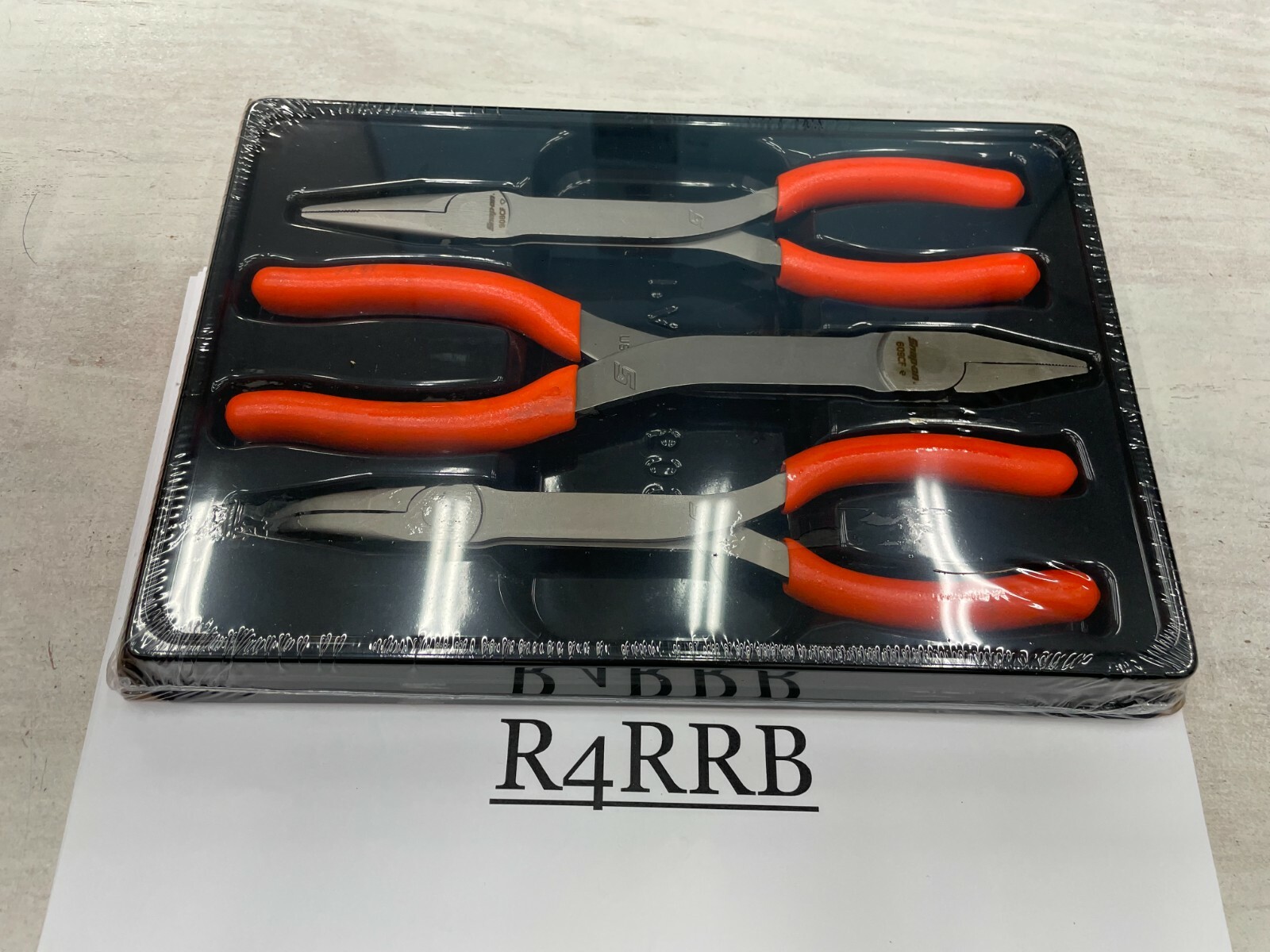 Snap-On Tools USA NEW 3 Piece ORANGE Soft Grip LONG NOSE Pliers Set PL308CFO