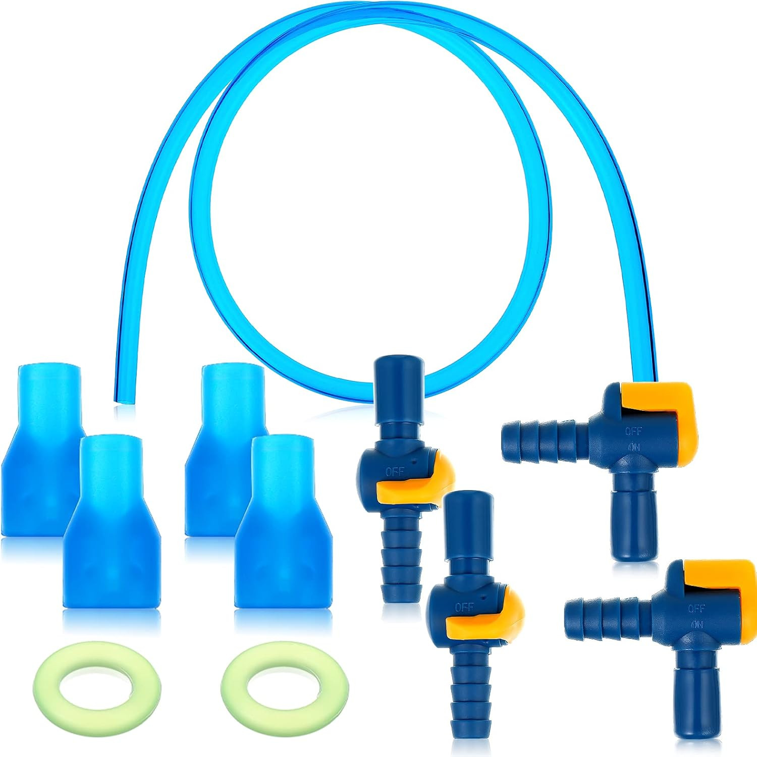 13 Pcs Bite Valve Replacement, Includes 6 Pcs Silicone Replacement Nozzle, 4 Str
