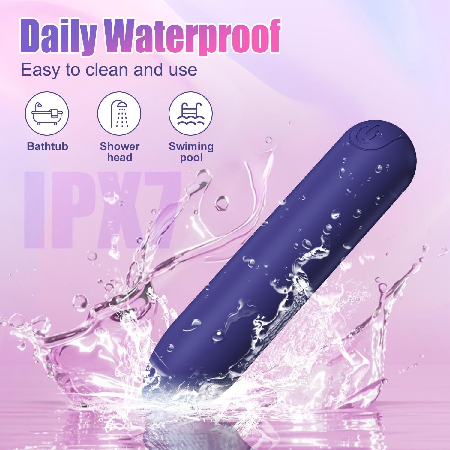 G Spot Bullet Vibrator, Waterproof Mini Silicone Stimulator, 10 Vibration Modes