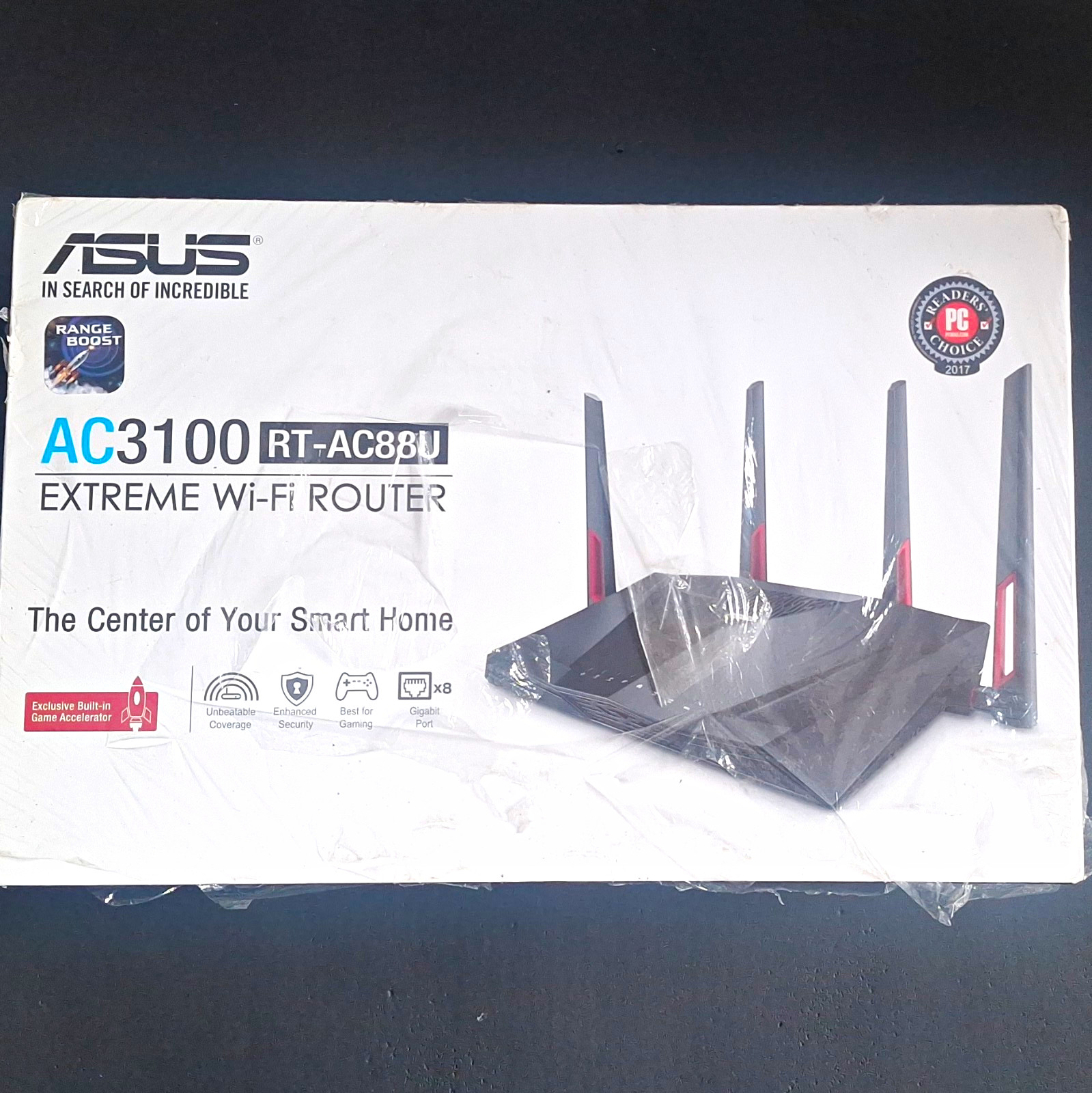 ASUS RT-AC88U AC3100 Dual-Band WiFi 802.11ac Router, 8 LAN Ports