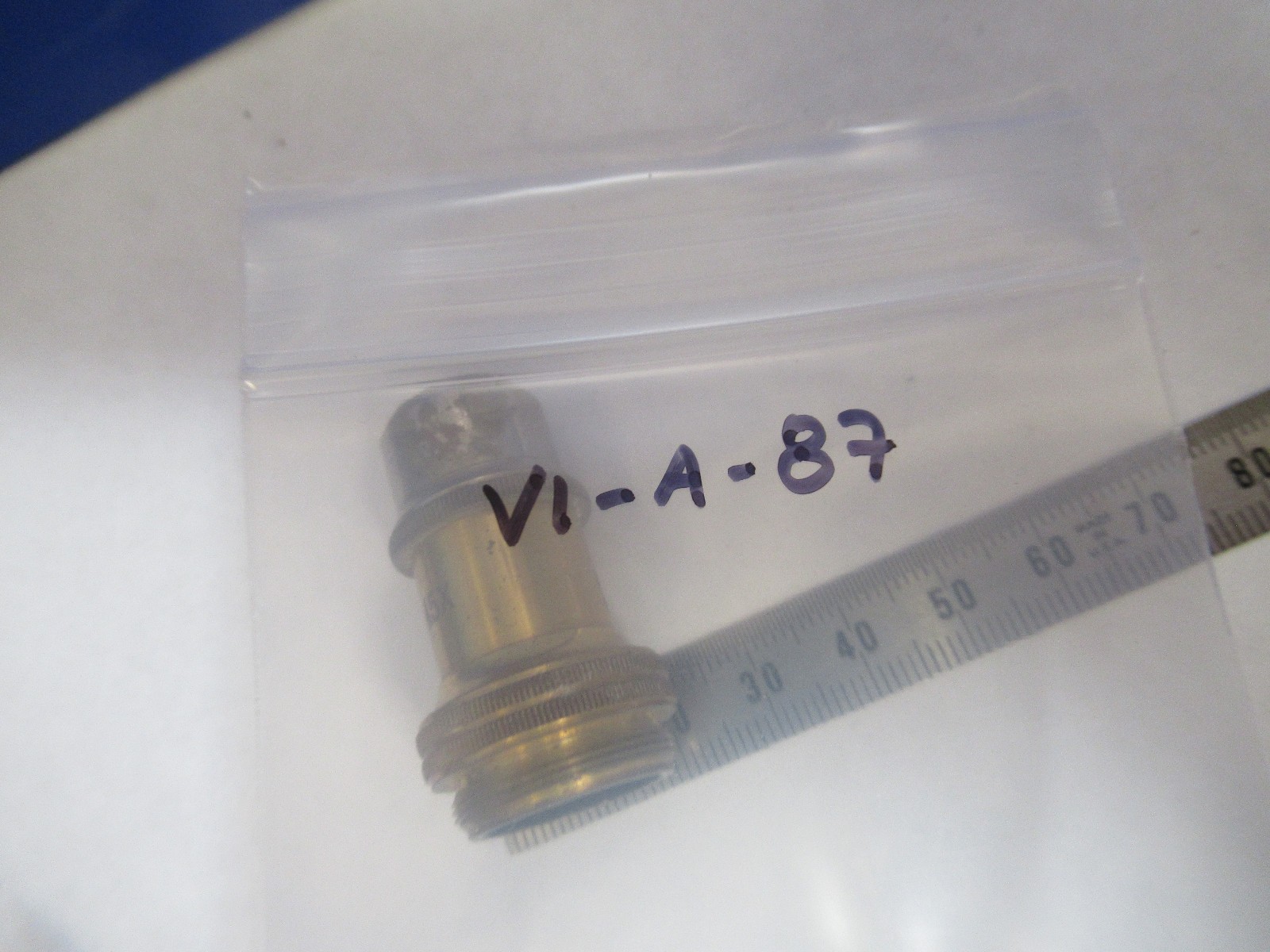 ANTIQUE BRASS OBJECTIVE "6L" ERNST LEITZ GERMANY MICROSCOPE PART V1-A-87