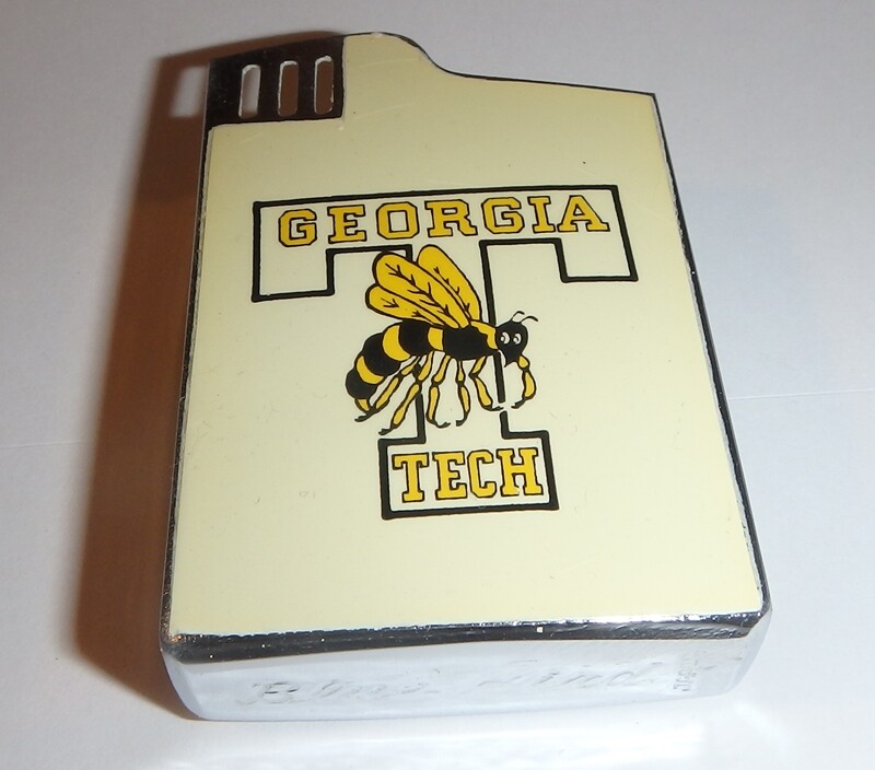 Vintage Georgia Tech Case Cigarette Lighter Blue Bird CASE ONLY 1950s