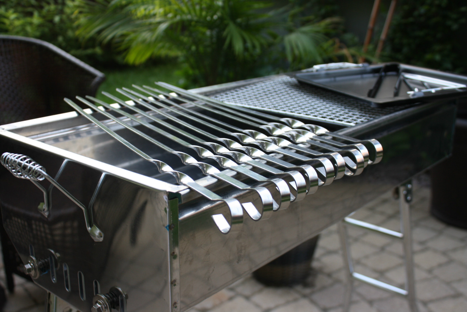 20 BBQ 24" SKEWERS FLAT STAINLESS SHISH KEBOB KEBAB KABOB SOUVLAKI SHASHLIK BBQ
