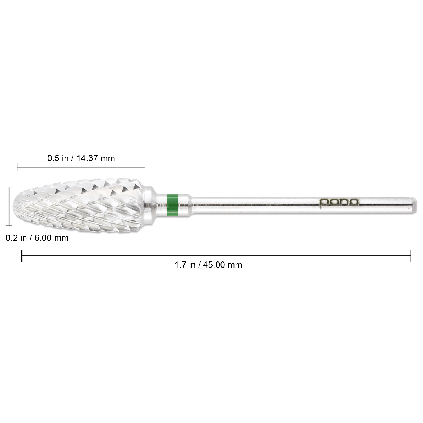 Professional Silver Flame Nail Drill Bit Coarse Grit