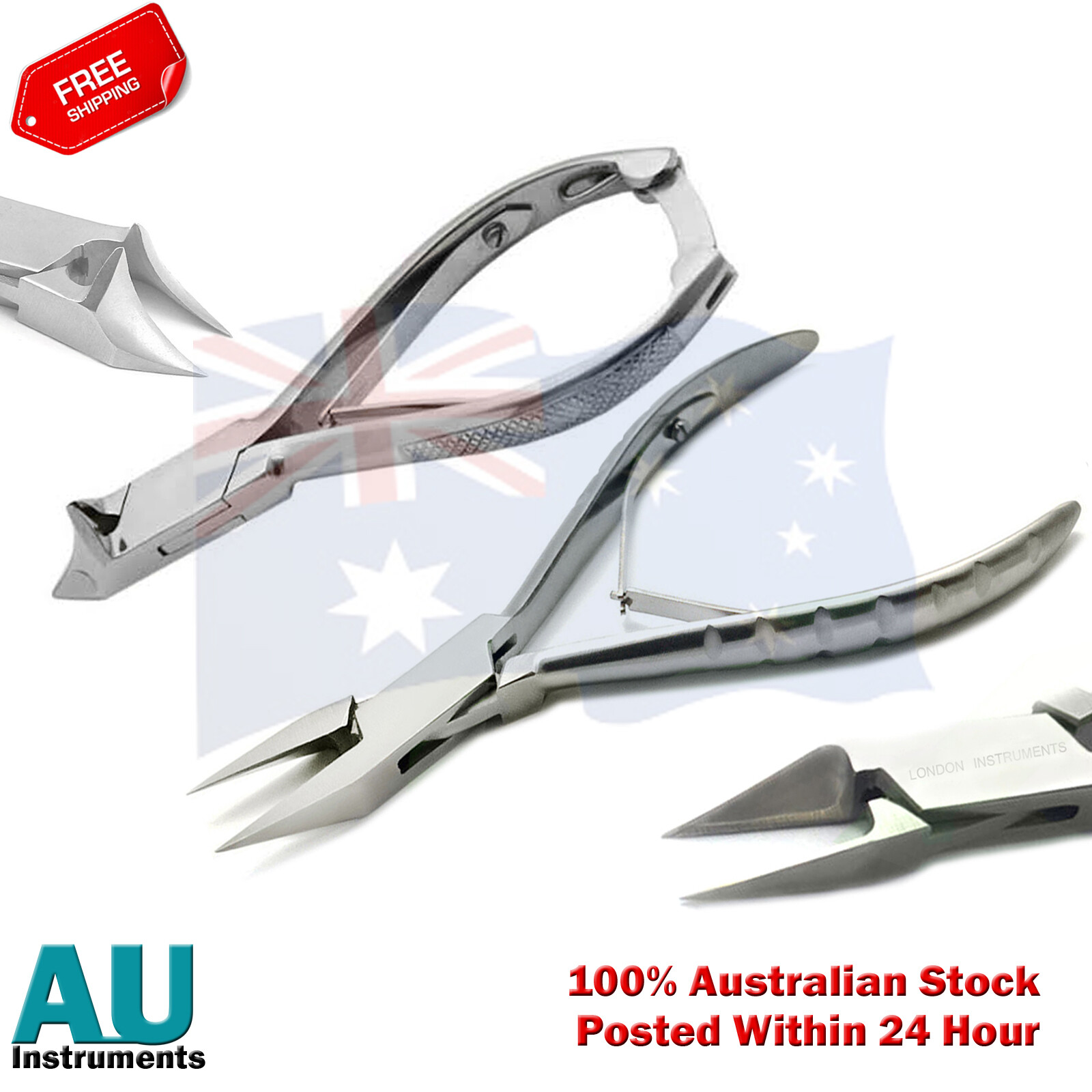 Ingrown Pattern Toe Nail Cutter & Moon Shape Heavy Duty Thick Nail Cutters New