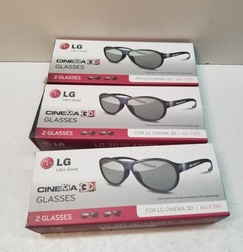 LG Cinema 3D Glasses (AG-F310) for LG Cinema 3D - Set of 6 glasses NEW