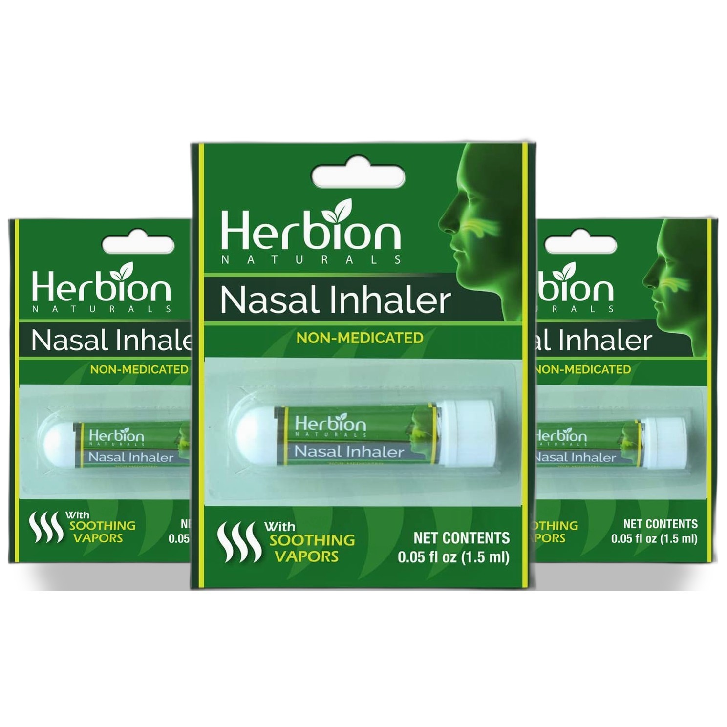 Herbion Naturals Nasal Inhaler With Soothing Vapors 3 Pack