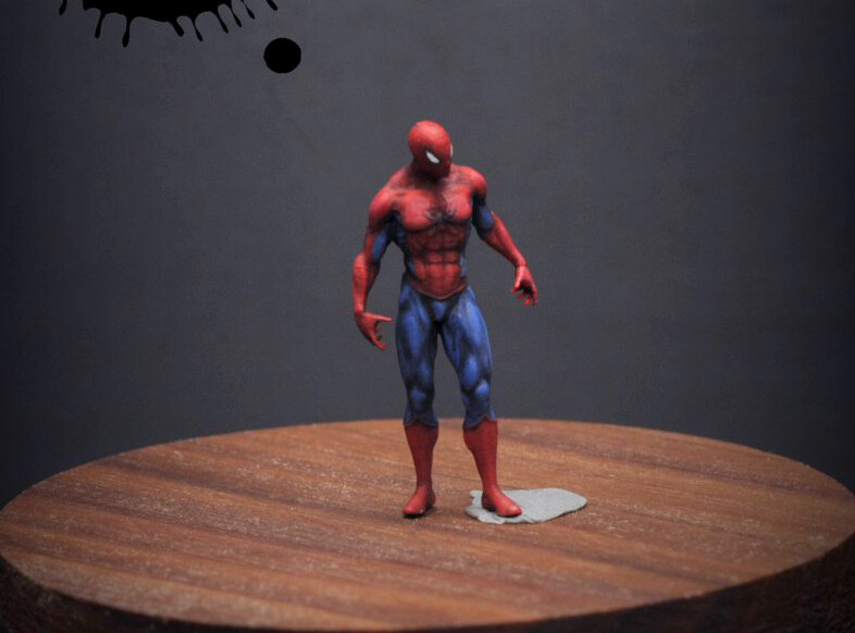 1/43  1/64  figure Spider cool man Holland  hero  fit 1:64 street car stand