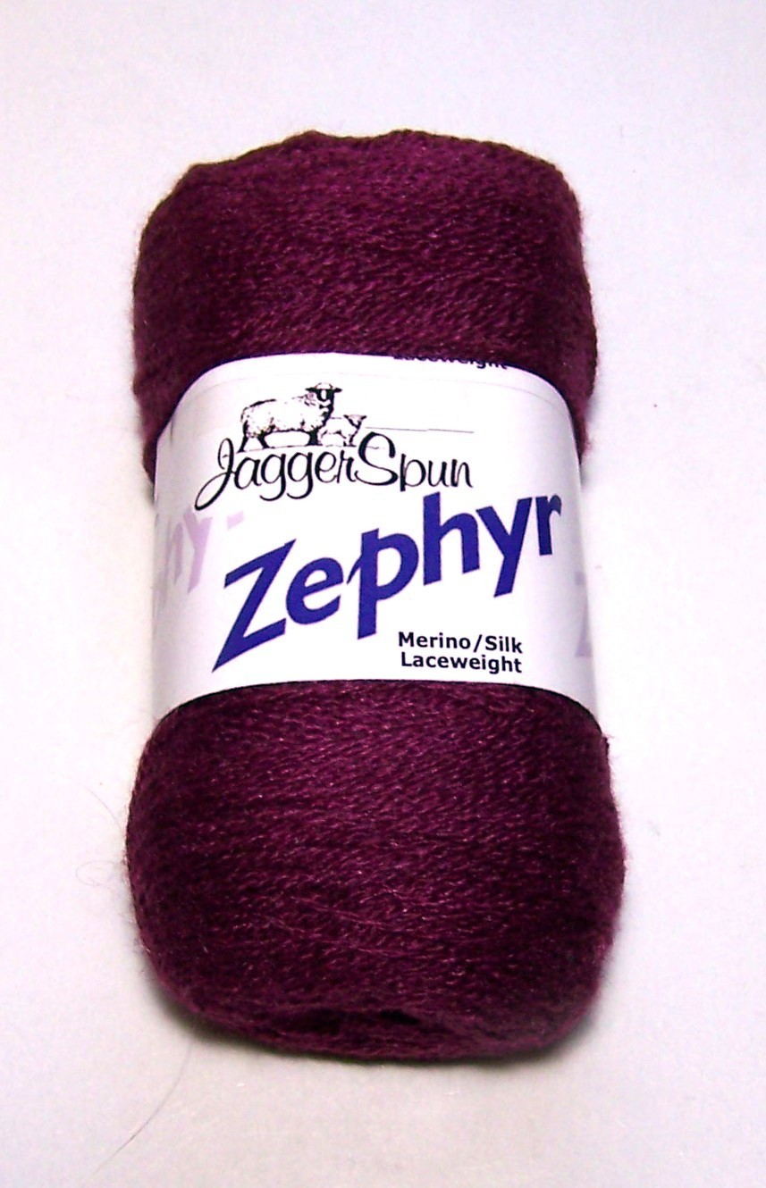 Three 560 yd Balls of MAHOGANY Jagger Spun ZEPHYR Merino & Silk Lace Weight Yarn