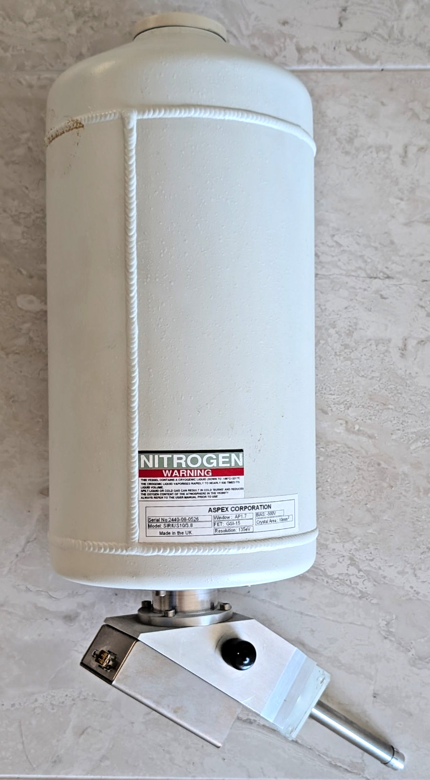 Aspex / RJ Lee Sirius 10/3.8 Si(Li) EDS / EDX Detector