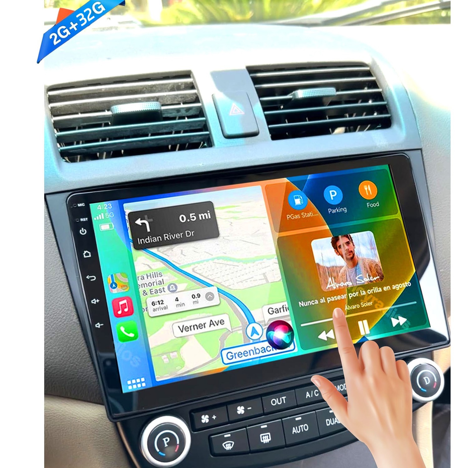 2+32G For Honda Accord 2003-2007 CarPlay Android 13 Car Stereo Radio GPS WIFI FM