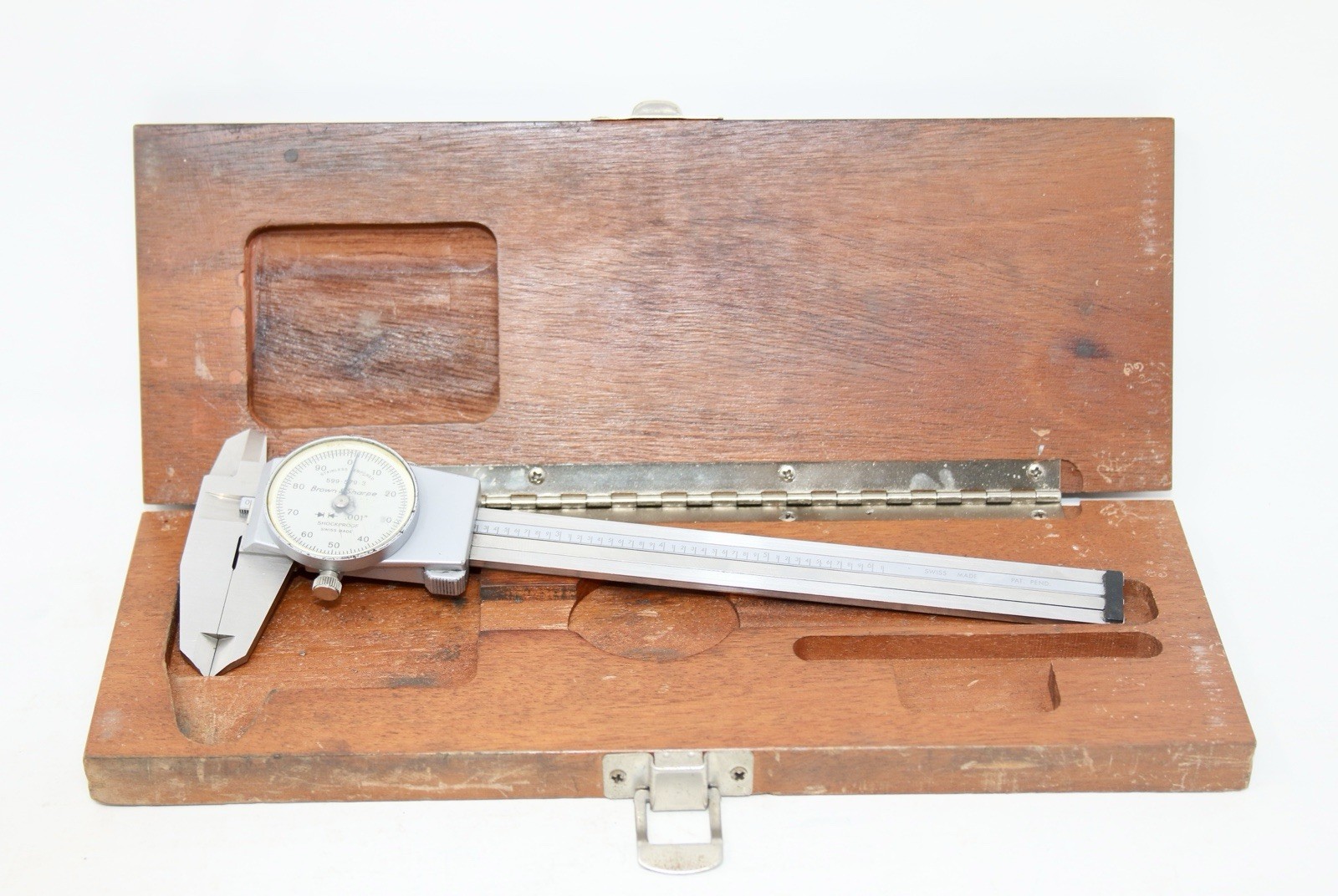 Brown & Sharpe No. 599-579-3 Machinists 6" Dial Caliper .001" Swiss Made w/Case!