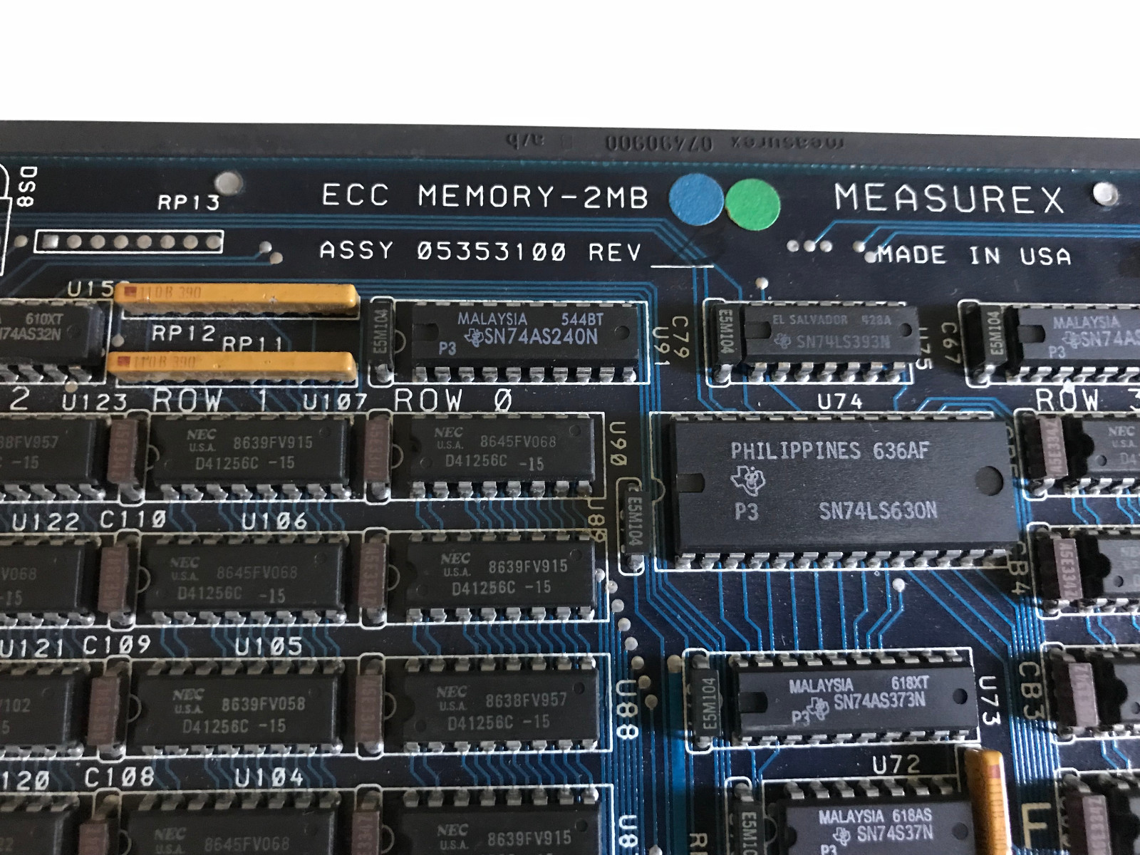 MEASUREX PCB BOARD ASSY NO 05353100 ECC MEMORY-2MB,AX