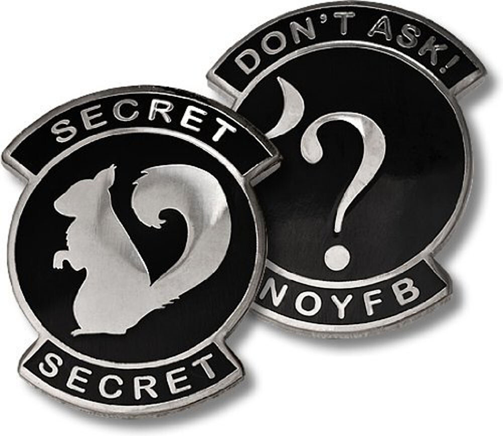 NEW USAF Don't Ask Secret Squirrel NOYFB Challenge Coin
