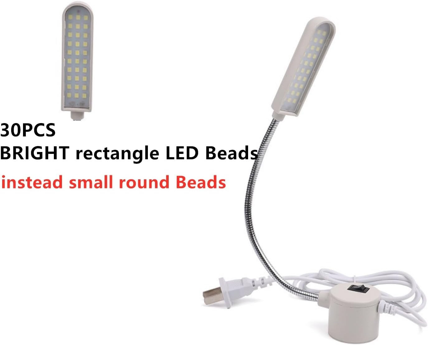 LED Sewing Machine Light,30 LED Magnetic Mount Drill Press Light with Flexible S