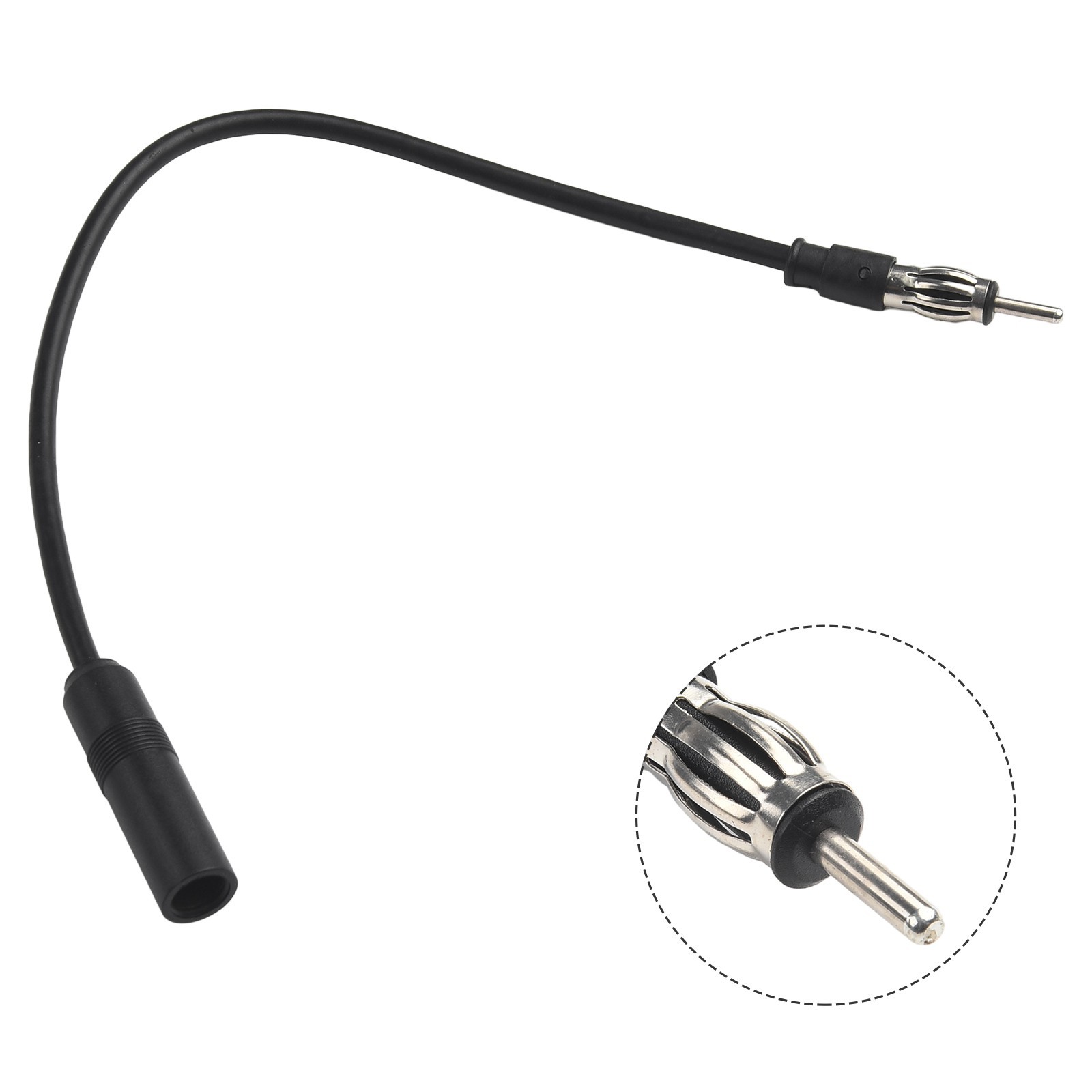 Car Cable Wide Application ABS Antenna Black Extension Cable Lightweight
