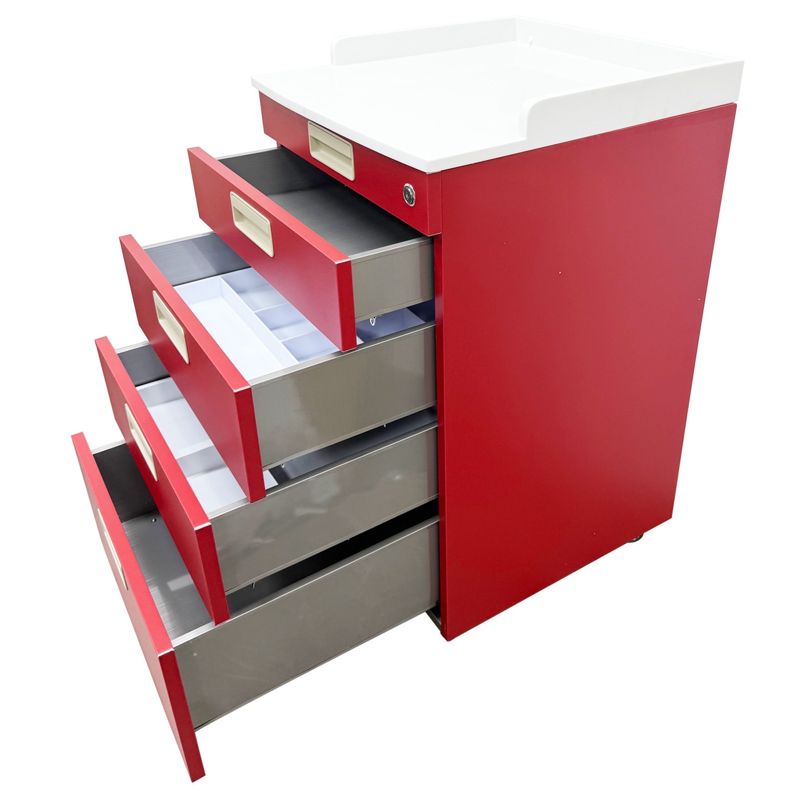 Multi-functional Mobile Cabinet Beauty Salon Office Storage Side Cabine 5 Layers