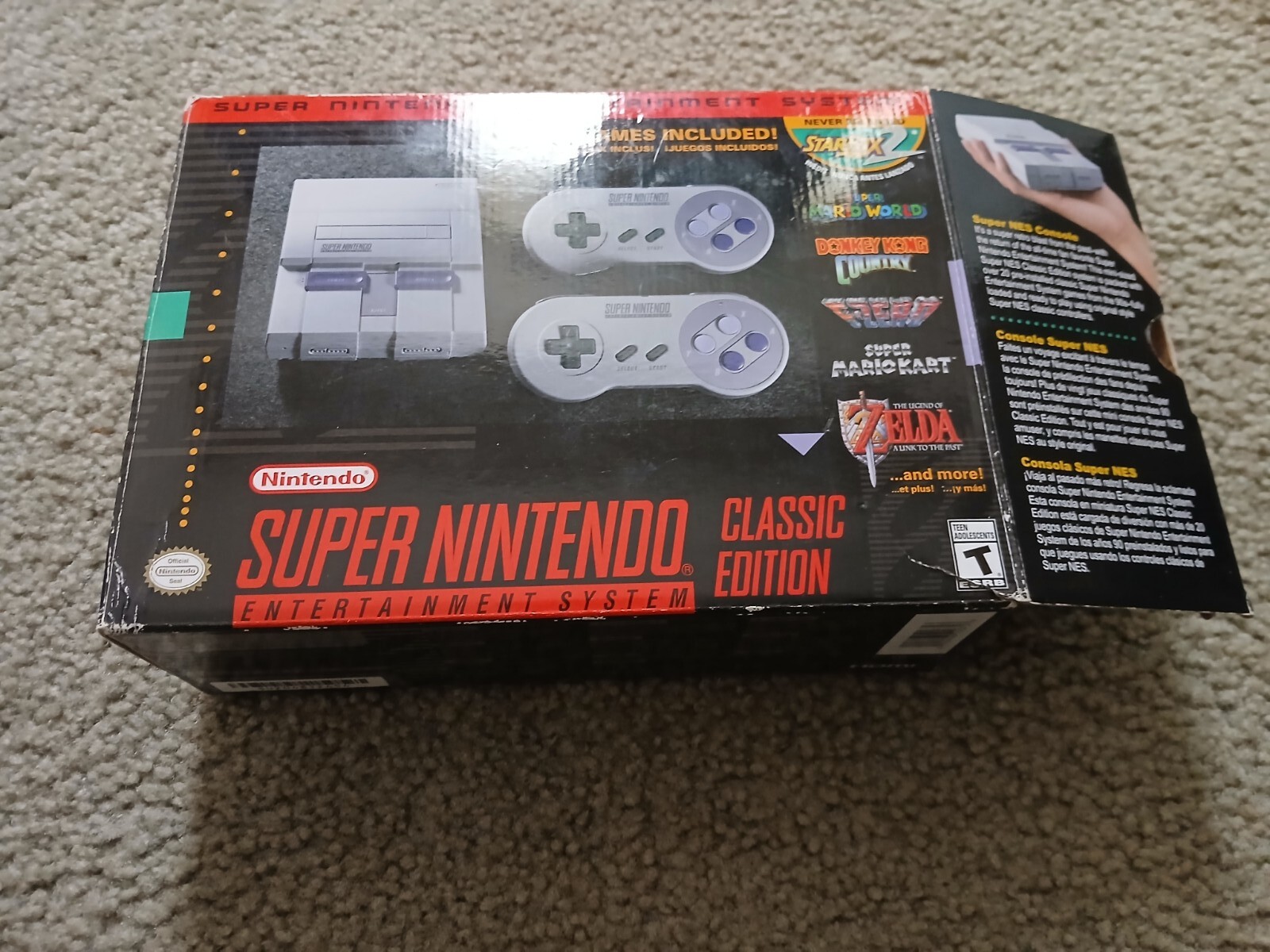 Super Nintendo SNES Classic Edition Mini Console Empty Box Only *No Console*