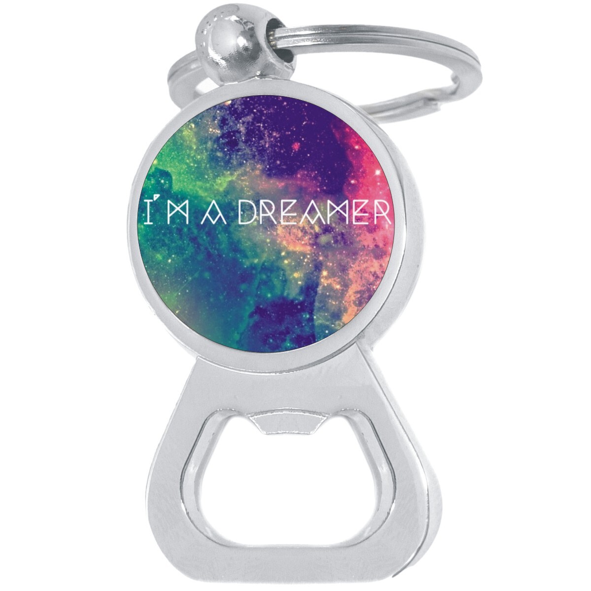 I'm a Dreamer Bottle Opener Keychain - Metal Beer Bar Tool Key Ring