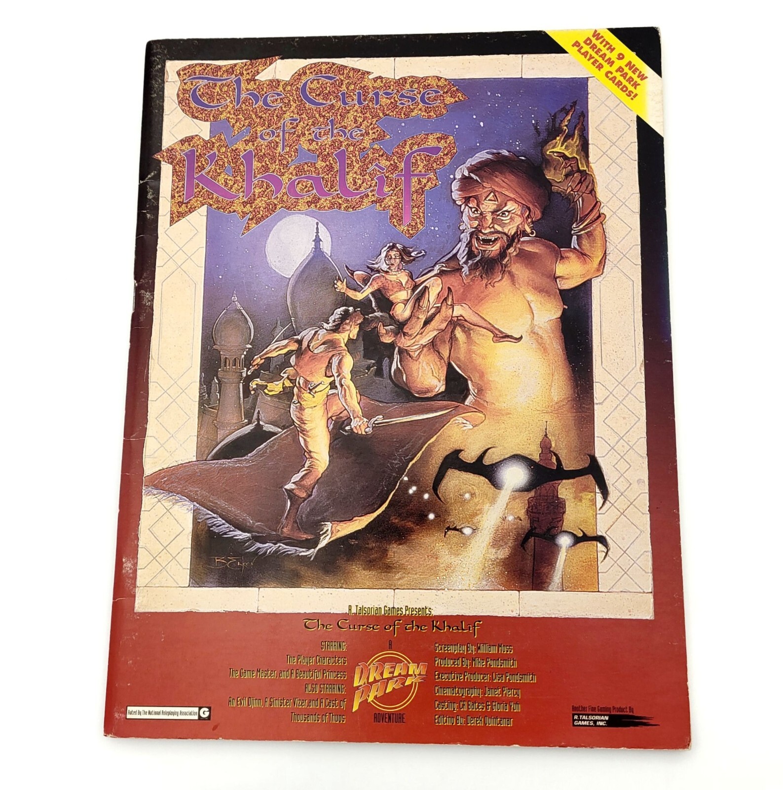 Dream Park The Curse of the Khalif Roleplaying Adventure w/ Cards intact 1992
