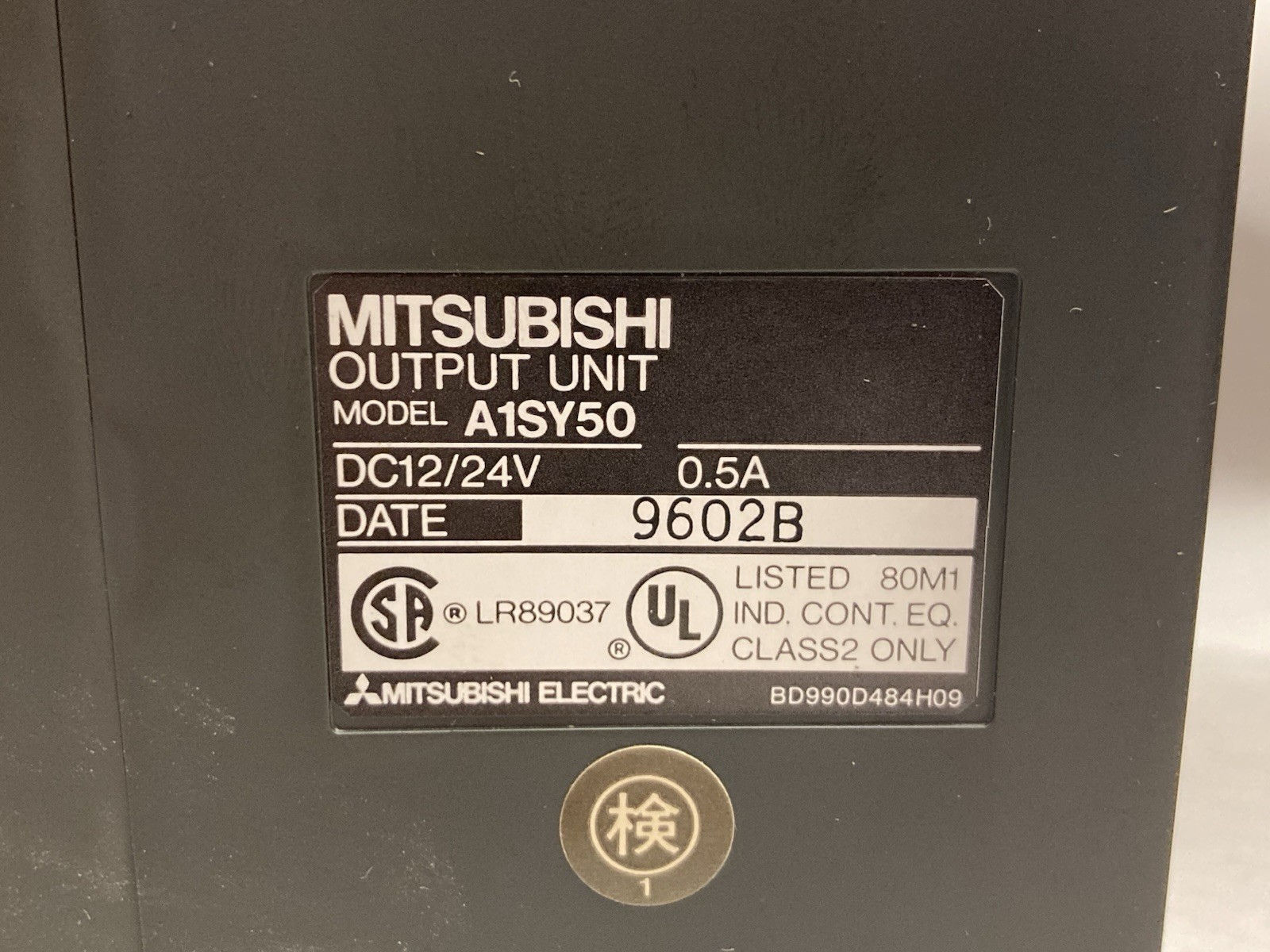 Mitsubishi,A1SY50,Output Module Unit DC12/24V 0.5A