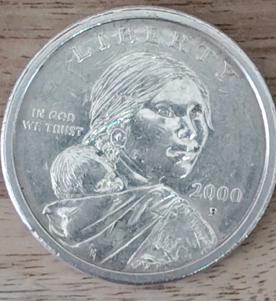 Sacagawea Dollar 2000-P Wounded Eagle-Speared Eagle Variety Circulated