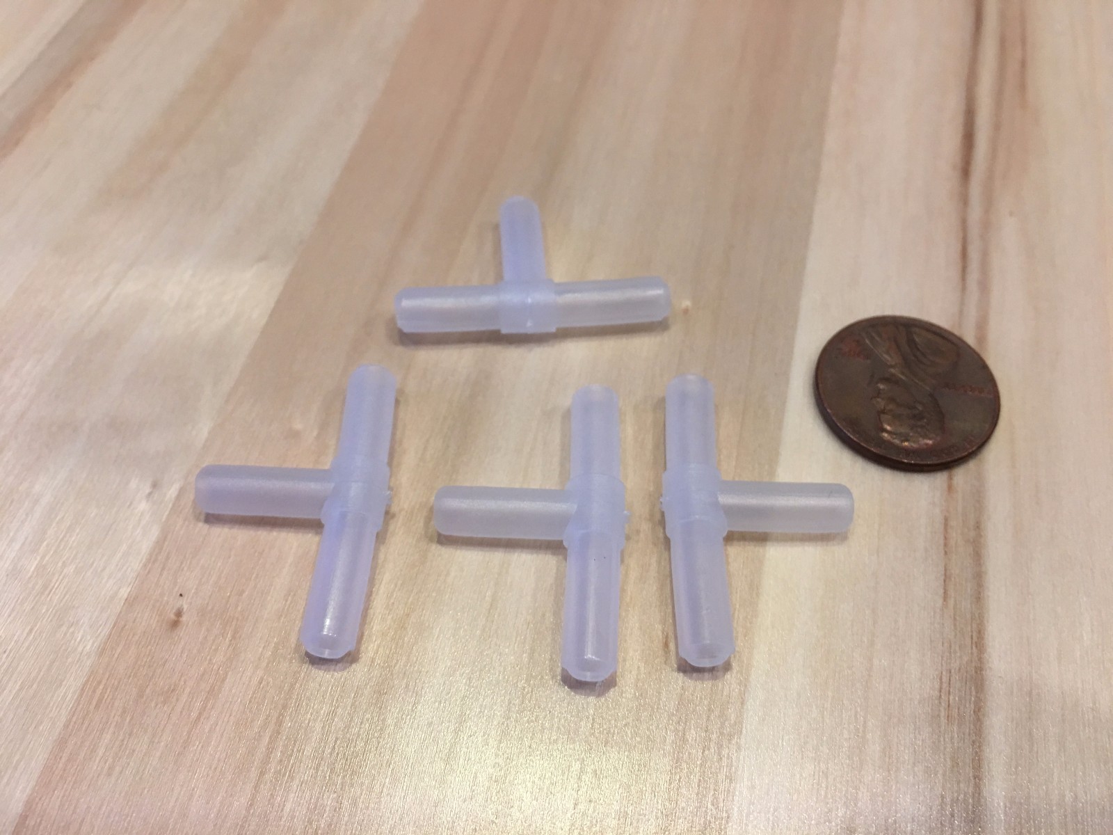 4 Pieces Air Line Tubing Joints Connectors Aquarium Fish Tank Plastic 3 Way c11